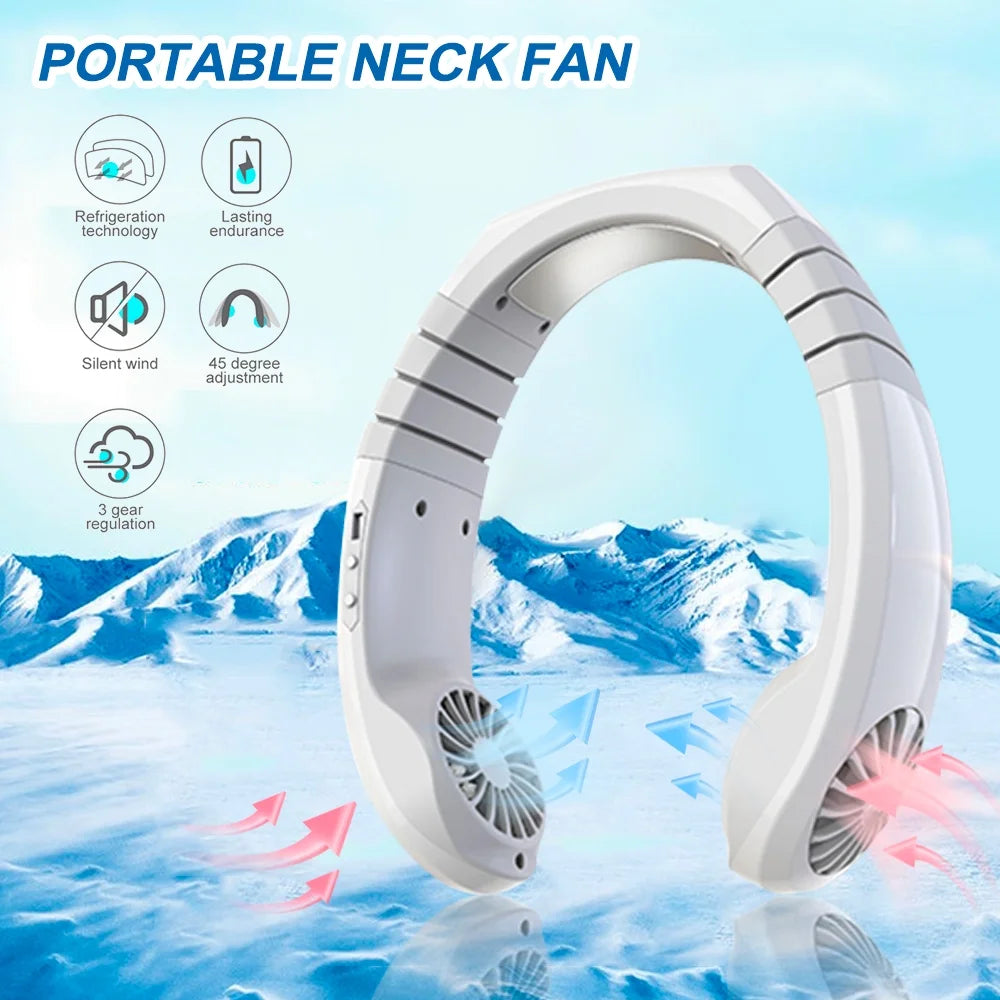 Hanging Neck Fan | Portable Rechargeable Fan