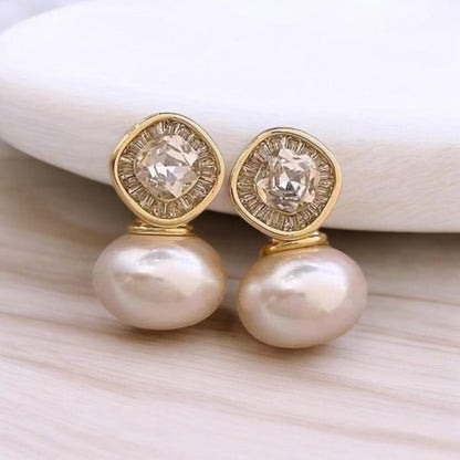 Elegant Pearl Stud Earrings
