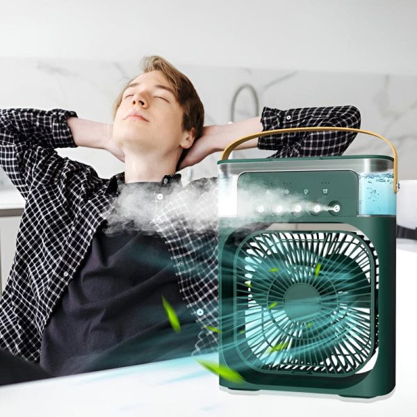 Portable Air Conditioner Fan, Usb Electric Fan With Led Night