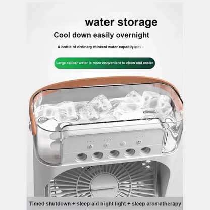 Portable Air Conditioner Fan, Usb Electric Fan With Led Night