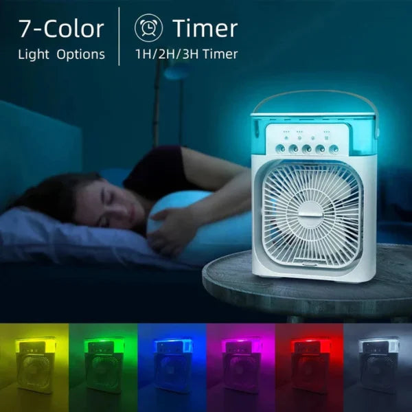 Portable Air Conditioner Fan, Usb Electric Fan With Led Night